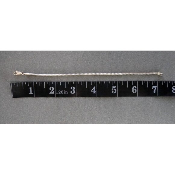 Vintage 925 Silver thicker chain bracelet fits 6" wrist made in Italy - Picture 3 of 3